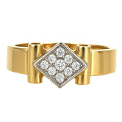 Anello - 18 carati Oro bianco, Oro giallo - 0.095ct. tw. Diamante (Naturale)