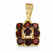 Ciondolo - 18 carati Oro giallo - 0.45ct. tw. Granato
