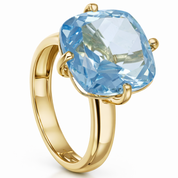 Anello - 18 carati Oro giallo - 12.00ct. tw. Topazio