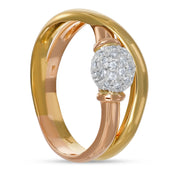 Anello - Oro bianco 18 kt. - 0,22 ct. tw. Diamante (Naturale)