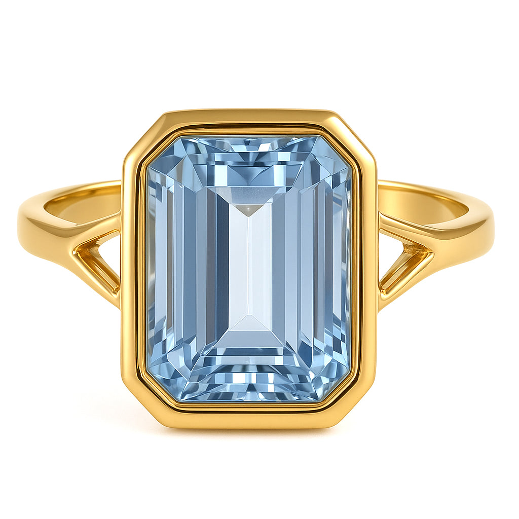 Anello - 18 carati Oro giallo - 3.60ct. tw. Topazio