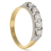 Anello - 18 carati Oro bianco - 0.70ct. tw. Diamante (Naturale)