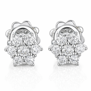 Orecchini - 18 carati Oro bianco - 0.96ct. tw. Diamante (Naturale)