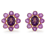 Orecchini - 12 kt Oro giallo - 10.00ct. tw. Ametista