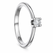 Anello - 18 carati Oro bianco - 0.20ct. tw. Diamante (Naturale)