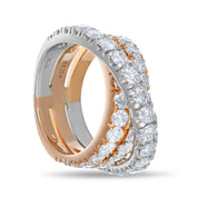 Anello - 18 carati Oro bianco, Oro giallo, Oro rosa - 4.29ct. tw. Diamante (Naturale)