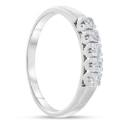 Anello - 18 carati Oro bianco - 0.18ct. tw. Diamante (Naturale)