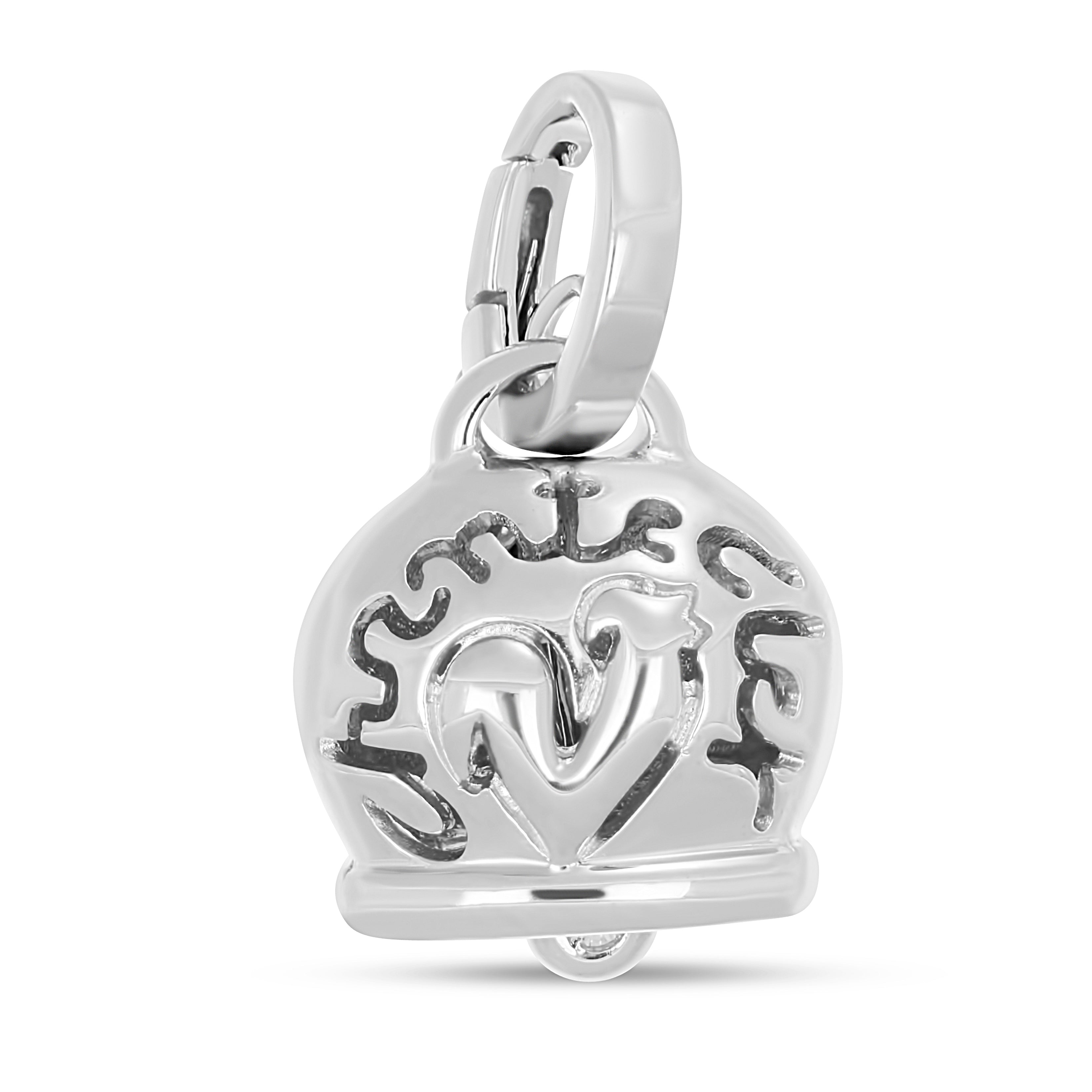 Ciondolo - 18 carati Oro bianco - 0.03ct. tw. Diamante (Naturale)