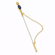 Spilla - 18 carati Oro giallo - 0.20ct. tw. Zaffiro