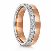 Anello - 18 carati Oro bianco, Oro rosa - 0.40ct. tw. Diamante (Naturale)