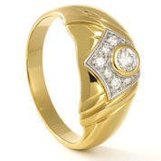 Anello - 18 carati Oro bianco, Oro giallo - 0.30ct. tw. Diamante (Naturale)