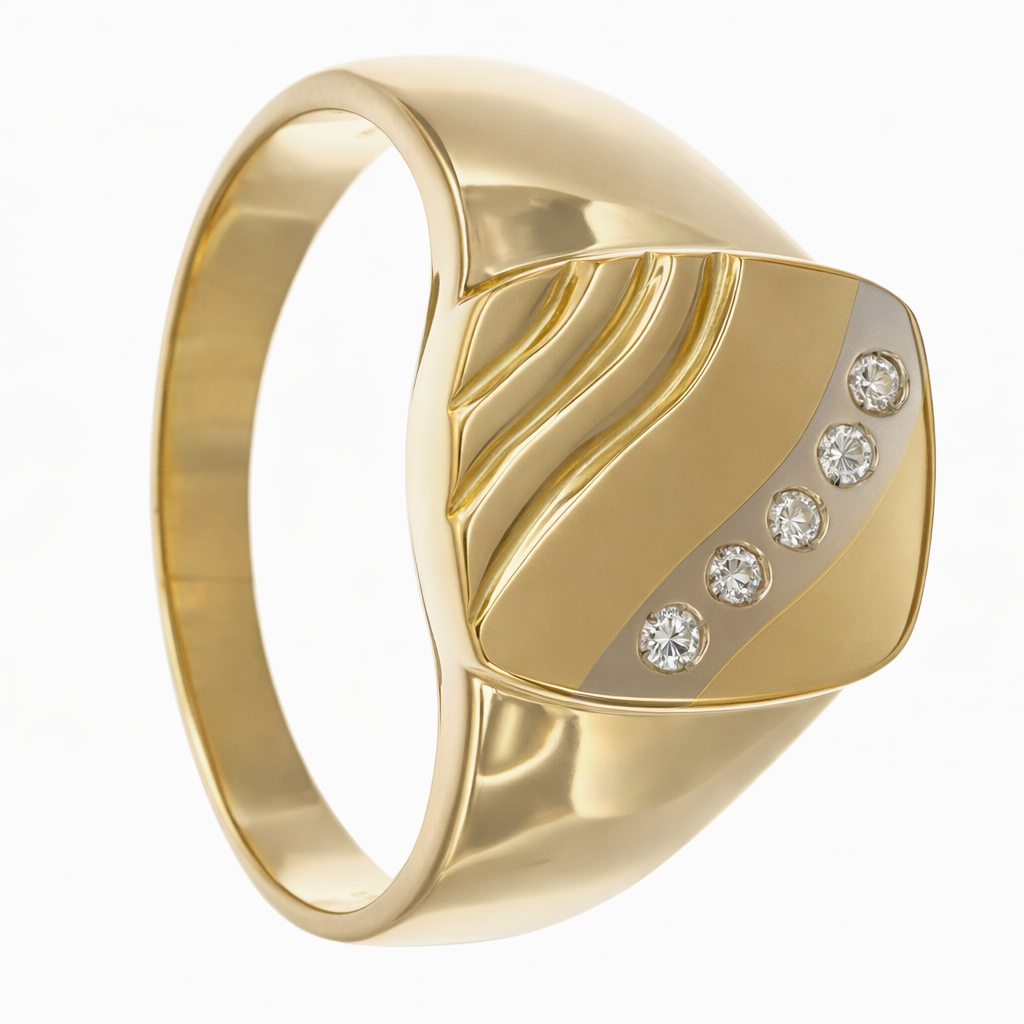 Anello oro giallo 18 carati con diamanti