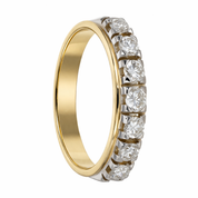 Anello - 18 carati Oro giallo, Oro bianco - 0.63ct. tw. Diamante (Naturale)