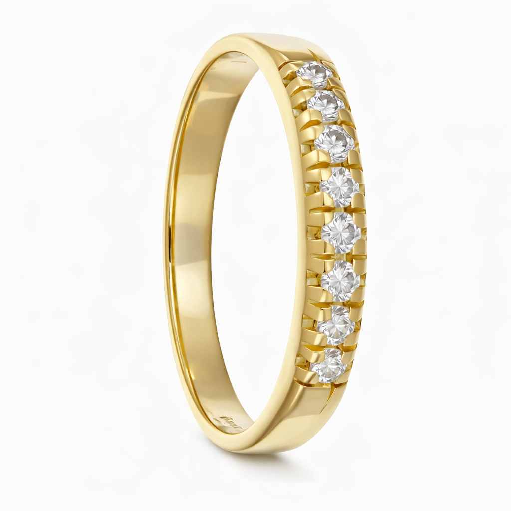 Anello da donna in oro giallo e oro bianco 18 carati