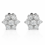 Orecchini - 18 carati Oro bianco - 0.50ct. tw. Diamante (Naturale)