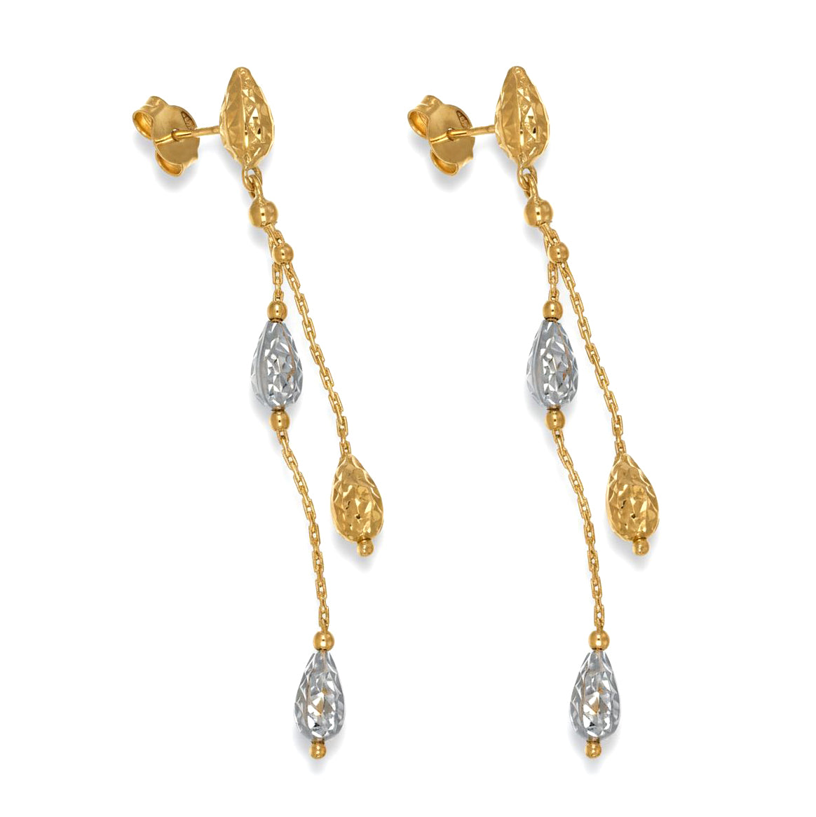 Orecchini - 18 carati Oro giallo, Oro bianco