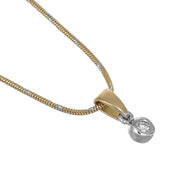 Collana con ciondolo - 18 carati Oro giallo, Oro bianco - 0.05ct. tw. Diamante (Naturale)