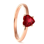 Anello in Oro Rosa 9 carati - Rubino