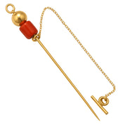 Spilla - 18 carati Oro giallo Corallo