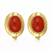 Orecchini - 18 carati Oro giallo Corallo