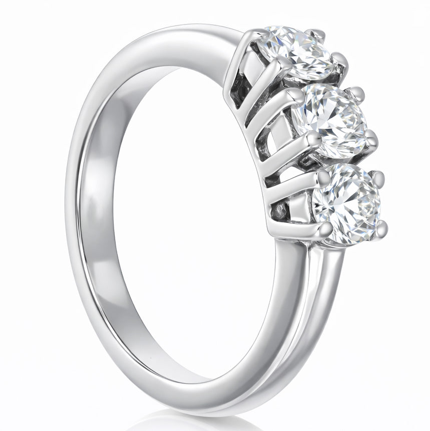 Anello - 18 carati Oro bianco - 0.54ct. tw. Diamante (Naturale)