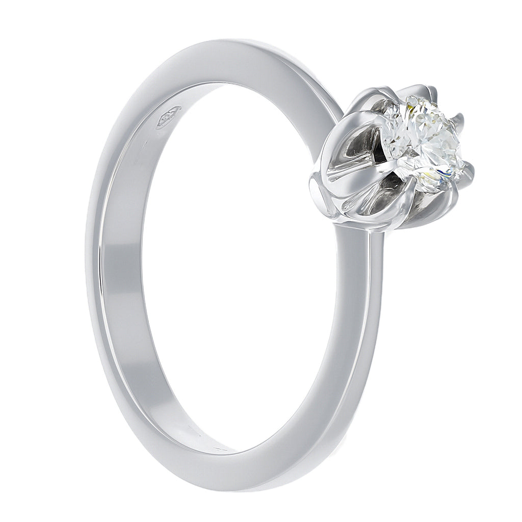 Anello - 18 carati Oro bianco - 0.41ct. tw. Diamante (Naturale)