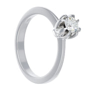Anello - 18 carati Oro bianco - 0.41ct. tw. Diamante (Naturale)