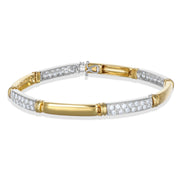 Bracciale - 18 carati Oro bianco, Oro giallo - 1.12ct. tw. Diamante (Naturale)