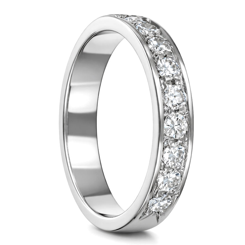 Anello - 18 carati Oro bianco - 0.54ct. tw. Diamante (Naturale)