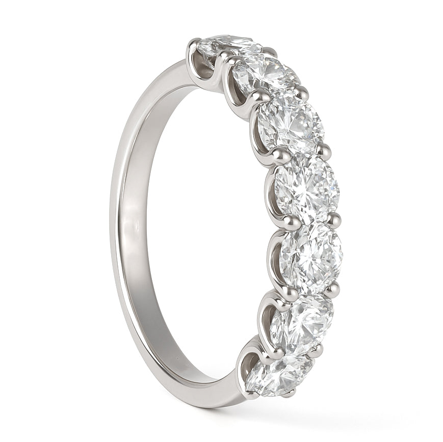 Anello - 18 carati Oro bianco - 0.66ct. tw. Diamante (Naturale)