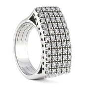 Anello - 18 carati Oro bianco - 0.60ct. tw. Diamante (Naturale)