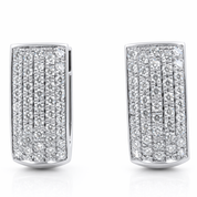 Orecchini - 18 carati Oro bianco - 1.29ct. tw. Diamante (Naturale)