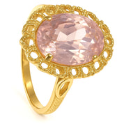 Anello - 18 carati Oro giallo - 6.50ct. tw. Quarzo