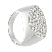 Anello - 18 carati Oro bianco - 0.74ct. tw. Diamante (Naturale)