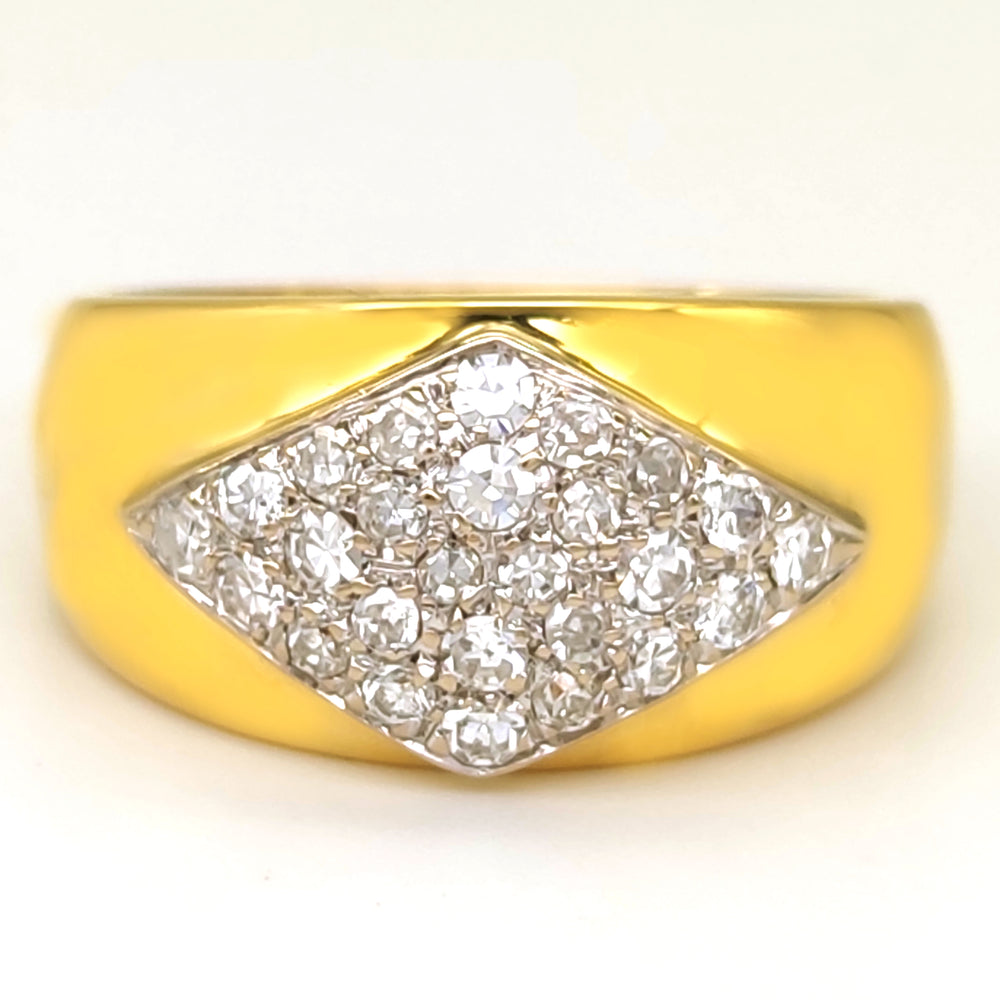 18 carati Oro bianco, Oro giallo - Anello - 0.52 ct Diamante