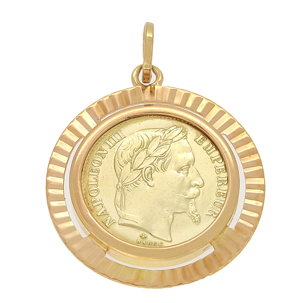 18 carati Oro - Ciondolo - Marengo 20 Franchi Napoleone III - 21 kt