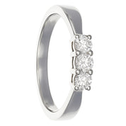 Anello - 18 carati Oro bianco - 0.24ct. tw. Diamante (Naturale)