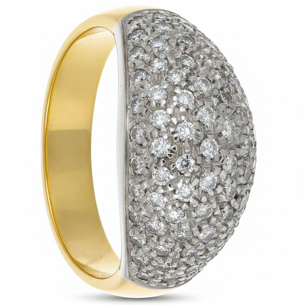 Anello - 18 carati Oro bianco, Oro giallo - 0.80ct. tw. Diamante (Naturale)