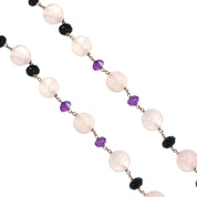 Collana - 18 carati Oro giallo, Quarzi Rosa - Spinello - Ametista