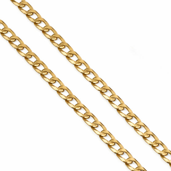 Collana unisex in oro giallo 18 carati con classica maglia groumette