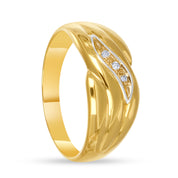 Anello - Oro bianco 18 kt., Oro giallo - 0,05 ct. tw. Diamante (naturale)