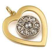 Ciondolo - 18 carati Oro giallo, Argento - 0.50ct. tw. Diamante (Naturale)