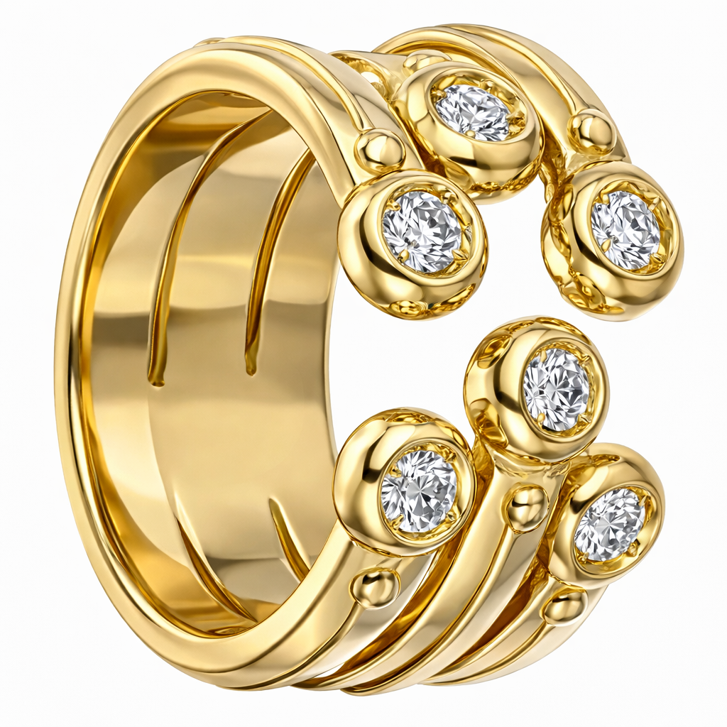 Anello - 18 carati Oro giallo - 0.30ct. tw. Diamante (Naturale)