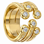 Anello - 18 carati Oro giallo - 0.30ct. tw. Diamante (Naturale)