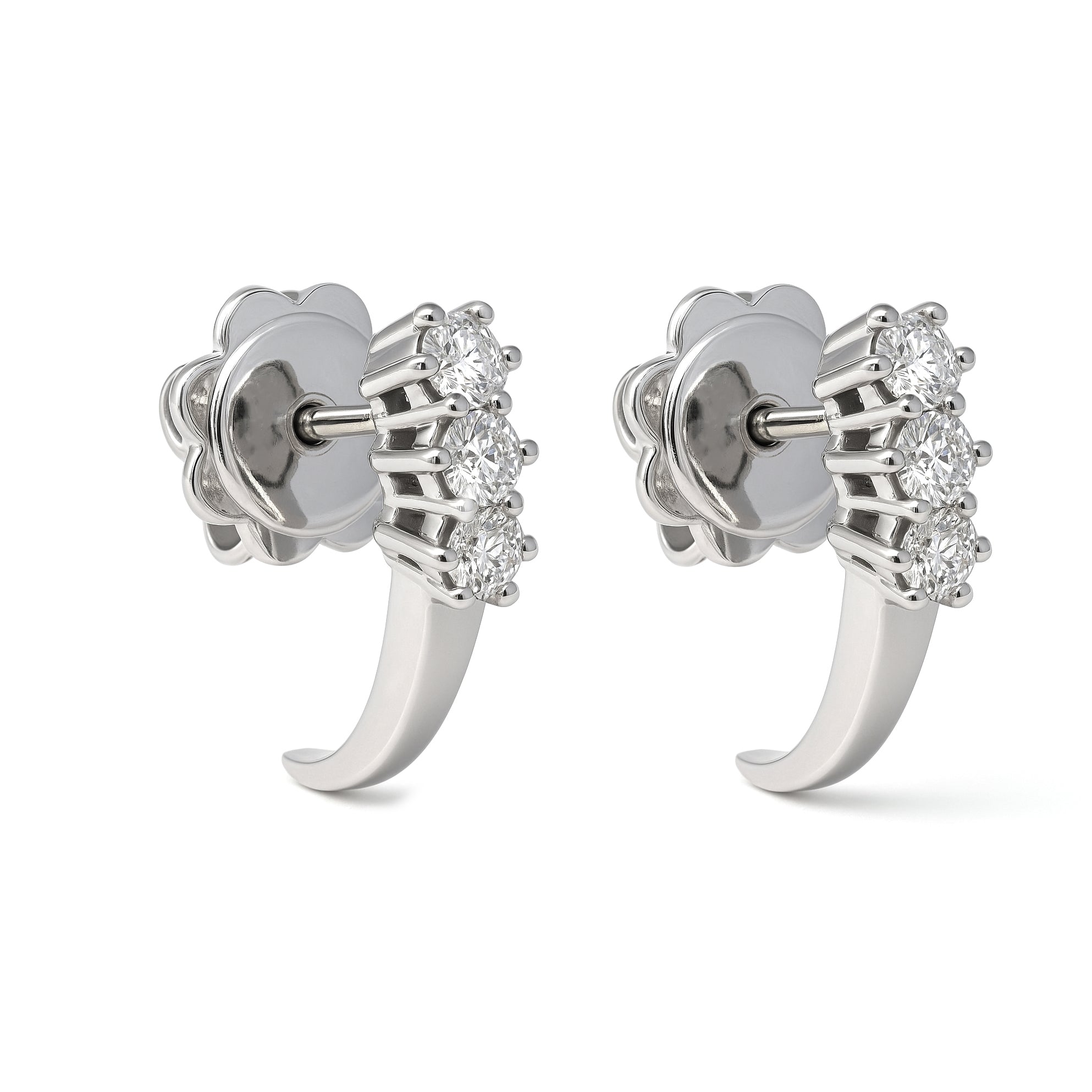 Orecchini - 18 carati Oro bianco - 0.18ct. tw. Diamante (Naturale)