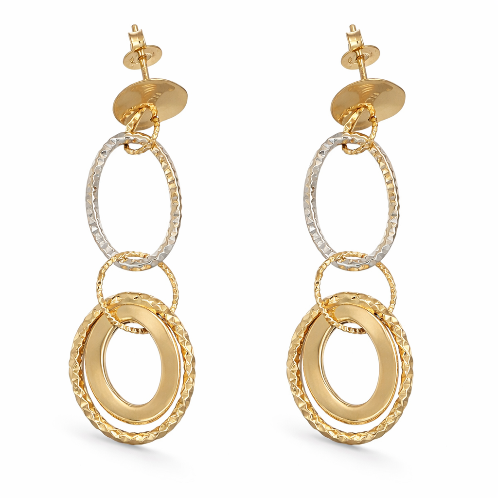 Orecchini - 18 carati Oro giallo, Oro bianco