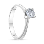 Anello - 18 carati Oro bianco - 0.50ct. tw. Diamante (Naturale)