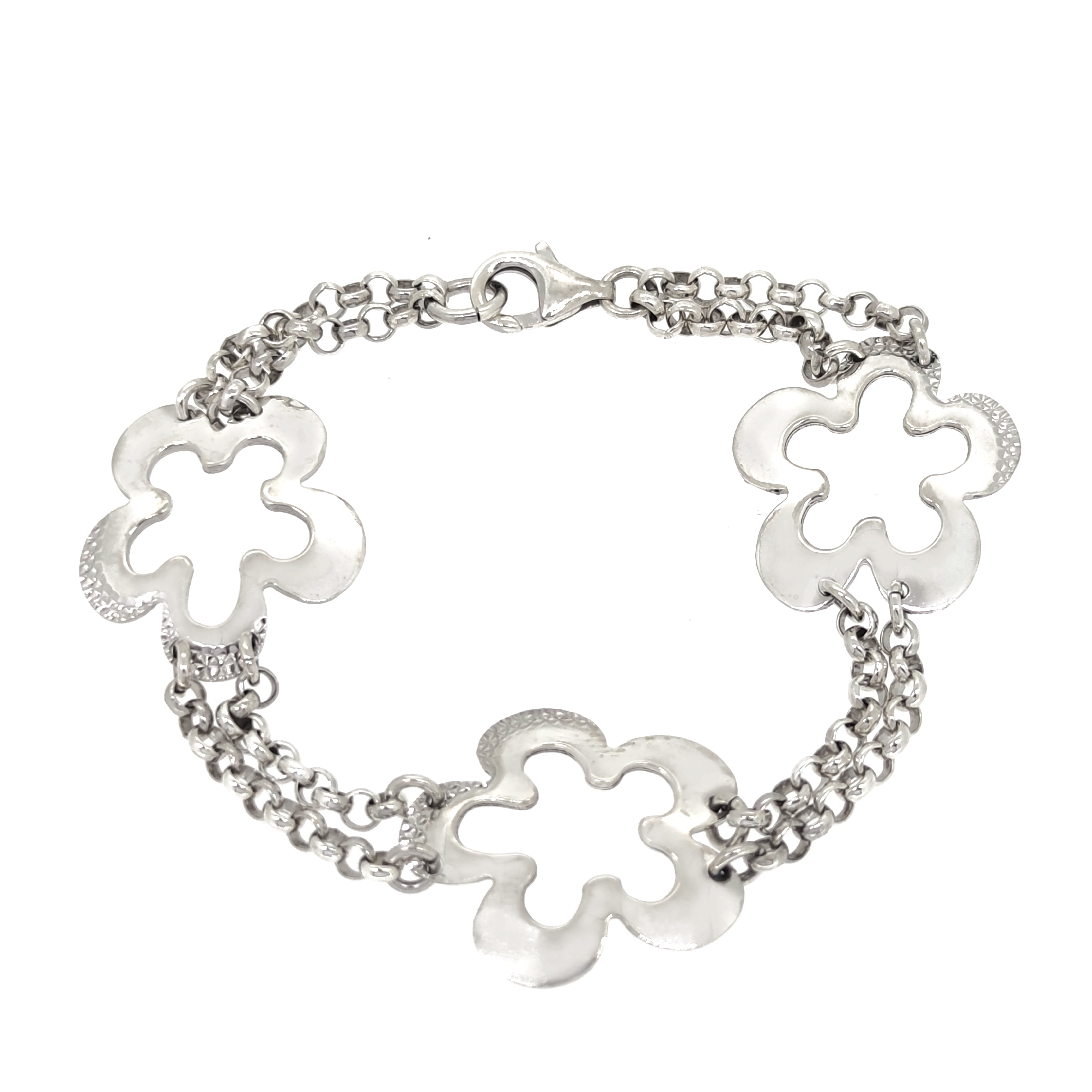 Bracciale con fiori in Argento 925