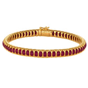 Bracciale - 9 kt Oro giallo - 4.56ct. tw. Rubino