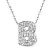 Collana con ciondolo - 18 carati Oro bianco - 0.44ct. tw. Diamante (Naturale) - Made in Italy - Handmade